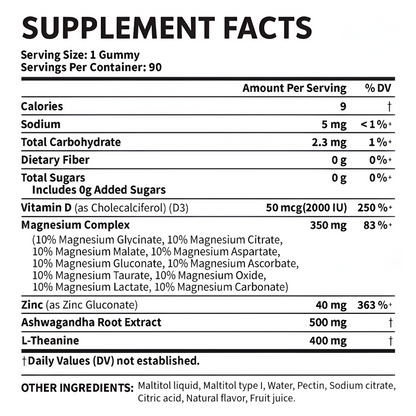 MineraNatural™ DeepCalm Magnesium Complex Gummies