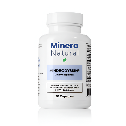 MineraNatural Glow & Go™ – Dietary Supplement for Calming Breakouts and Reducing Acne (90 Capsules)