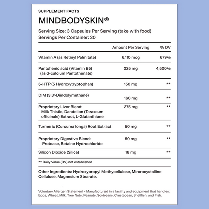 MineraNatural Glow & Go™ – Dietary Supplement for Calming Breakouts and Reducing Acne (90 Capsules)